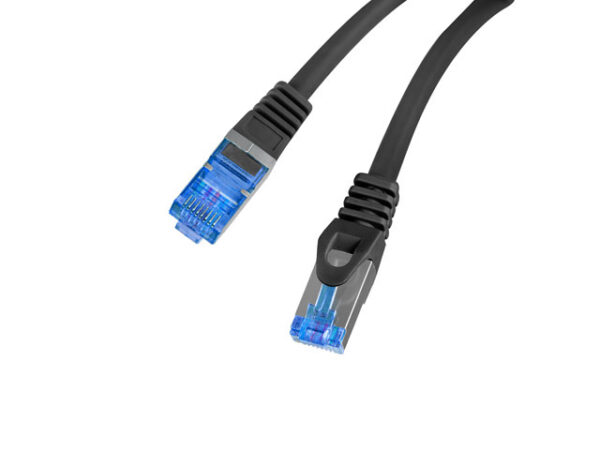 Patchcord kat.6a S/FTP LSZH CCA 0.25m czarny fluke - Image 3