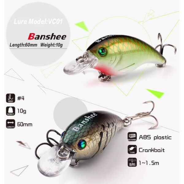 Vobleris Banshee Crankbait Bass 60mm 10g VC01 Mad Lava, Plūdrus - Image 2