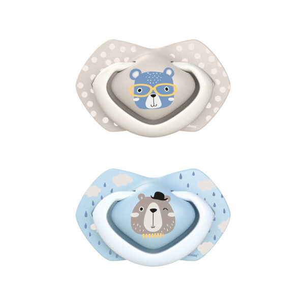 CANPOL BABIES silicone symmetrical soothers BONJOUR PARIS, 0-6m, 2 pcs, 22/647_blu - Image 10