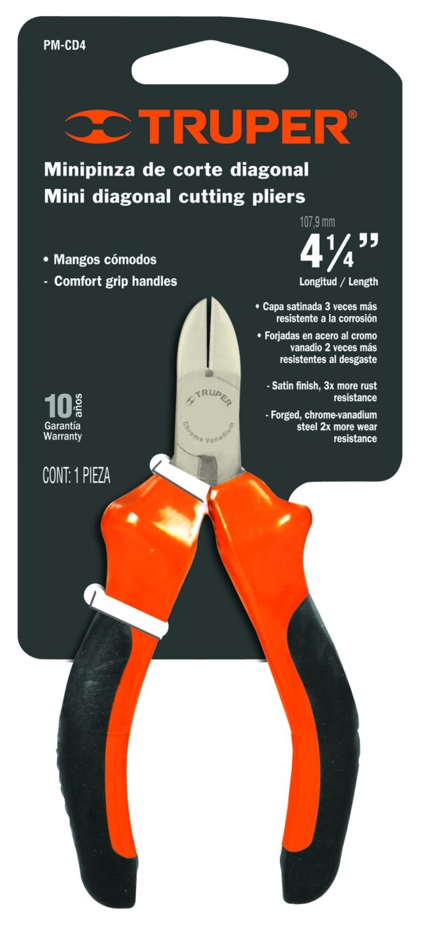 Diagonal mini cutting pliers 110mm Truper®