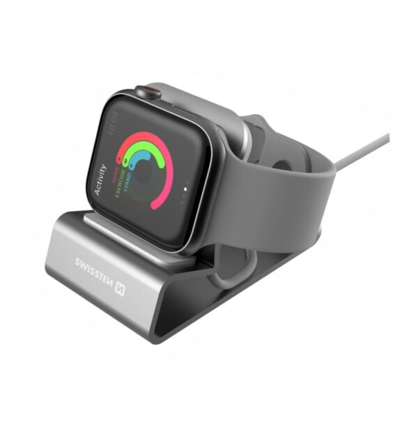 Swissten Aluminum stand for Apple Watch - Image 2