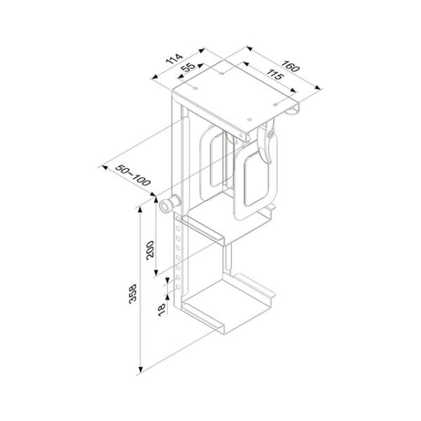 PC ACC DESK MOUNT 10KG/CPU-D075BLACK NEOMOUNTS - Image 5