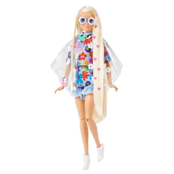 Barbie® Extra nukk lillelises kostüümis - Image 2