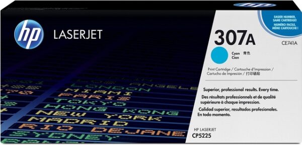 HP 307A (CE741A) Toner Cartridge, Cyan - Image 2