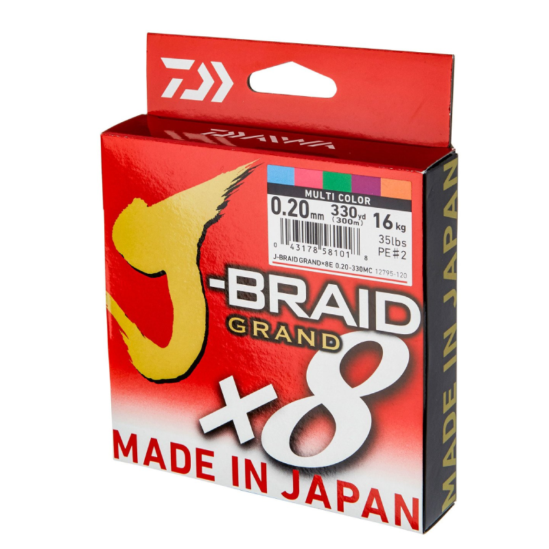 Pintas Valas DAIWA J-Braid Grand x8 0.10mm 7kg 150m Multicolor - Image 2
