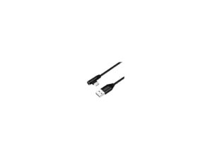 LogiLink USB-A - USB-C 0.3m kątowy w oplocie czarny