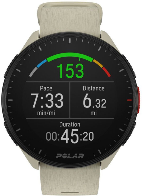 Polar Pacer GPS Running Watch, White - Image 2