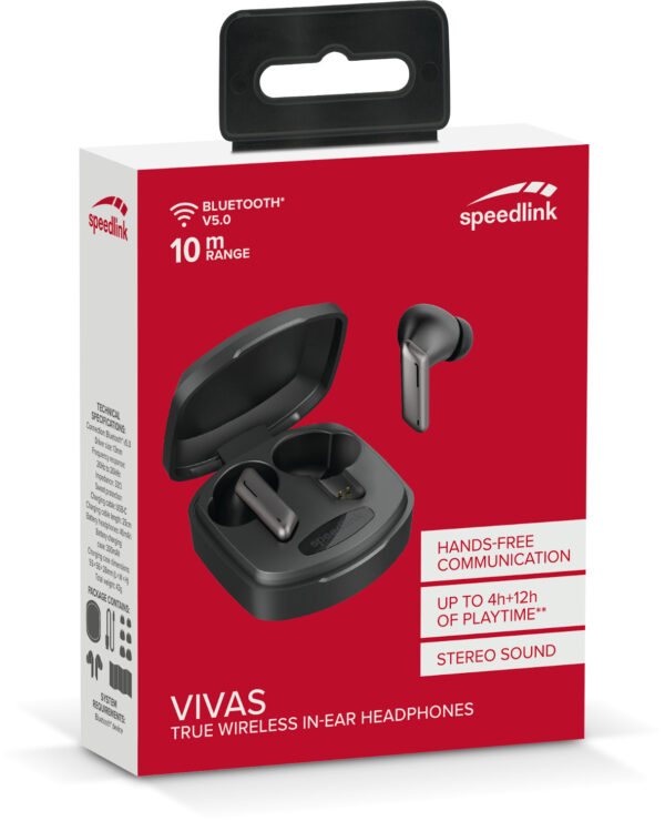 Speedlink wireless earphones Vivas True Wireless, grey (SL-870200-GY) - Image 6