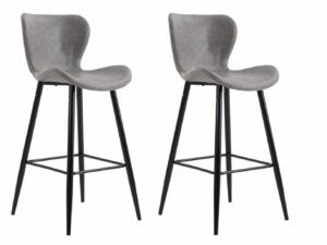 SET 2 SCAUNE DE BAR RETRO - LIGHT GREY