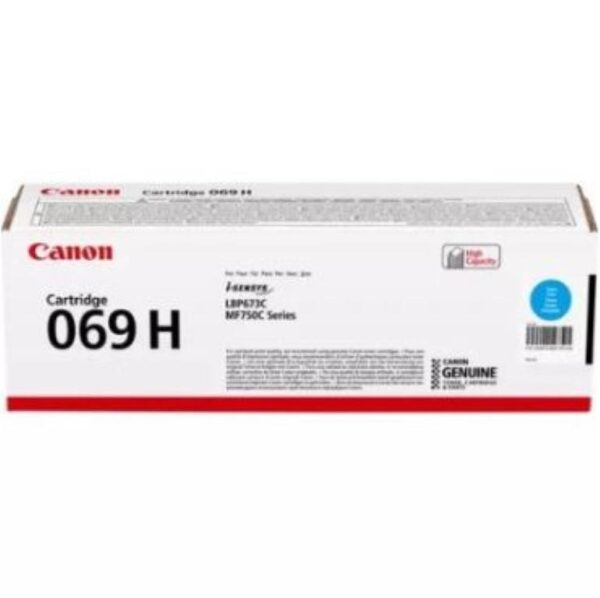 Canon 069H - Vysok� v�t�nost - azurov� - origin�ln� - pouzdro - kazeta s barvivem - pro i-SENSYS LBP673Cdw, LBP673dw, MF752Cdw, MF754Cdw