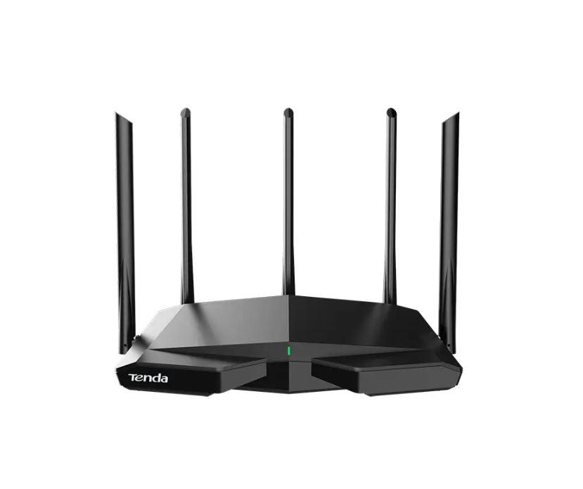 ROUTER Tenda wireless AX5700Mbps,1 x WAN Gigabit, 3 porturi LAN Gigabit, 2.4 GHz/5 GHz/6 Ghz tri band, 5 antene externe, WI-FI 6E "RX27 PRO" (timbru verde 0.8 lei) - Image 2