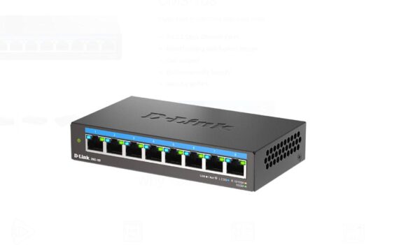 D-Link DMS 108 - P�ep�na� - ne��zen� - 8 x 10/100/1000/2.5G - desktop, pro p�ipevn�n� na ze� - Image 3