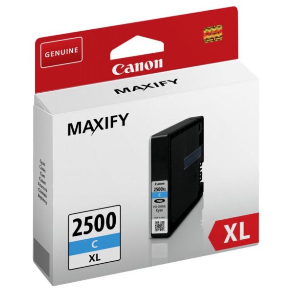 Canon PGI-2500XL C - 19.3 ml - L�ng livsl�ngd - cyan - original - bl�cktank - f�r MAXIFY iB4050, iB4150, MB5050, MB5150, MB5155, MB5350, MB5450, MB5455