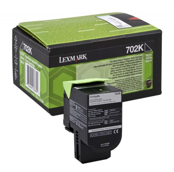 Lexmark 702K - �ern� - origin�ln� - kazeta s barvivem - pro Lexmark CS310dn, CS310n, CS410dn, CS410dtn, CS410n, CS510de, CS510dte