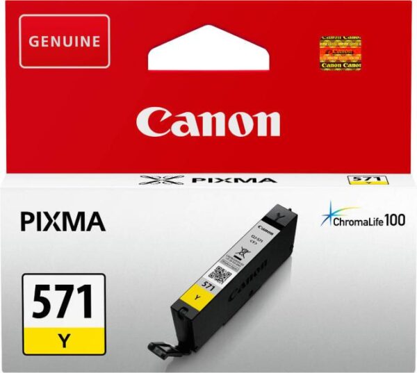 Canon CLI-571Y - 7 ml - gul - original - bl�cktank - f�r PIXMA TS5051, TS5053, TS5055, TS6050, TS6051, TS6052, TS8051, TS8052, TS9050, TS9055