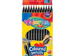 Colorino Kids Triangular coloured pencils 12 colours (with sharpener) black wooden