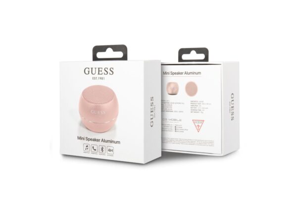 Guess Mini Bluetooth Speaker 3W 4H (Pink)