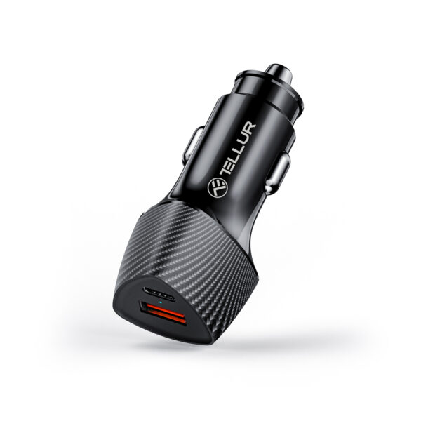 Tellur FCC10 car charger 38W, 6A (PD20W + QC3.0) black - Image 3