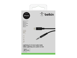 MIXIT LIGHTNING 3.5MM AUX CABLE/0.9 M BLACK