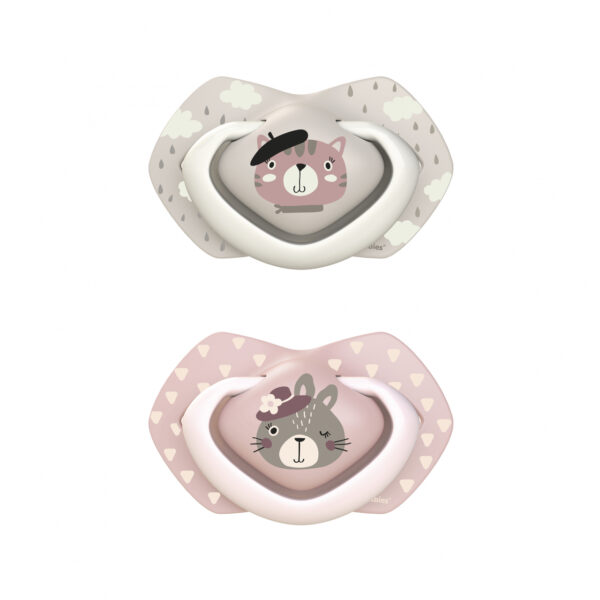 CANPOL BABIES silicone symmetrical soothers BONJOUR PARIS, 6-18m, 2 pcs,  22/648_pin - Image 2