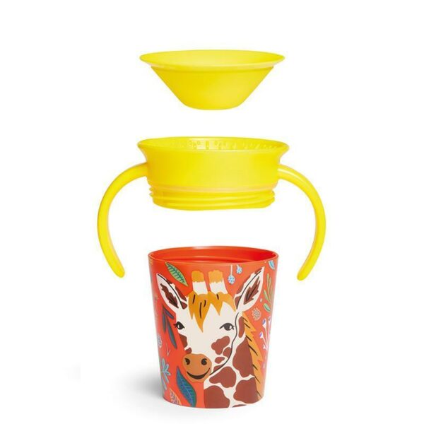 MUNCHKIN WildLove Trainer Cup, Miracle 360,  6m+, 177 ml, giraffe, 05183301 - Image 2