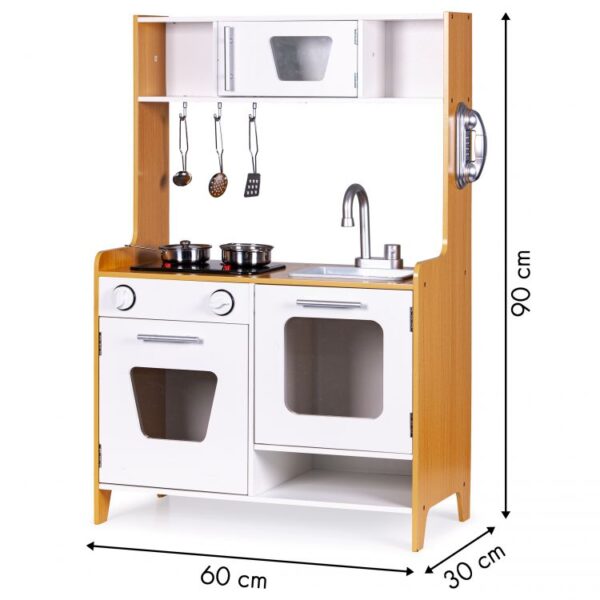 Wooden Toy Kitchen with Sound Effects ECOTOYS - Image 5