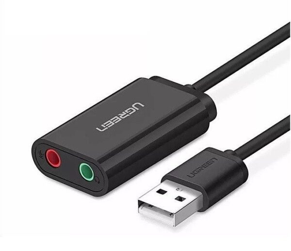 PLACA de SUNET Ugreen, "US205" extern, interfata USB 2.0, conectori 2 x jack 3.5 mm, negru "30724" (include timbru verde 0.18 lei) - 6957303837243 - Image 3