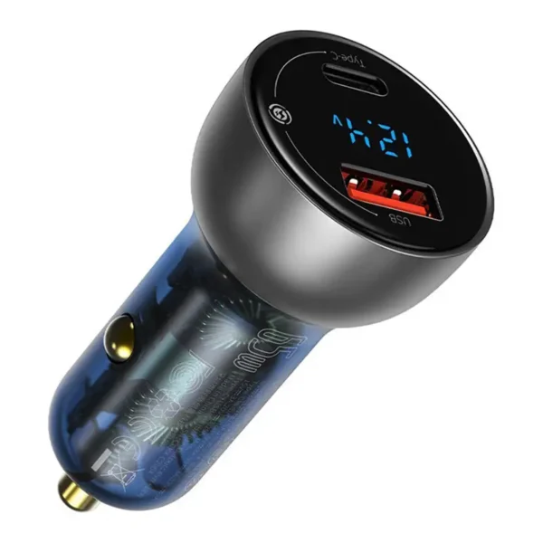 Baseus Car Charger Particular Digital Display C+U, PD 3.0 QC 4.0+, SCP, PPS, 5A, 65W Silver (CCKX-C0A) - Image 9