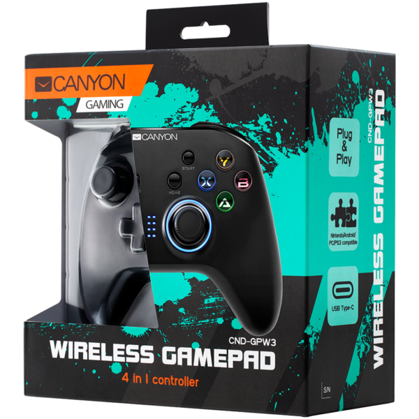 CANYON gamepad GP-W3 Android/Nintendo/PC/PS3 Wireless Black - Image 4