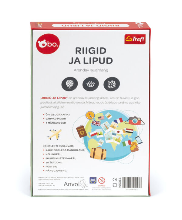 bo. Educational board game "Countries and flags" (In Estonian lang.) - Image 4