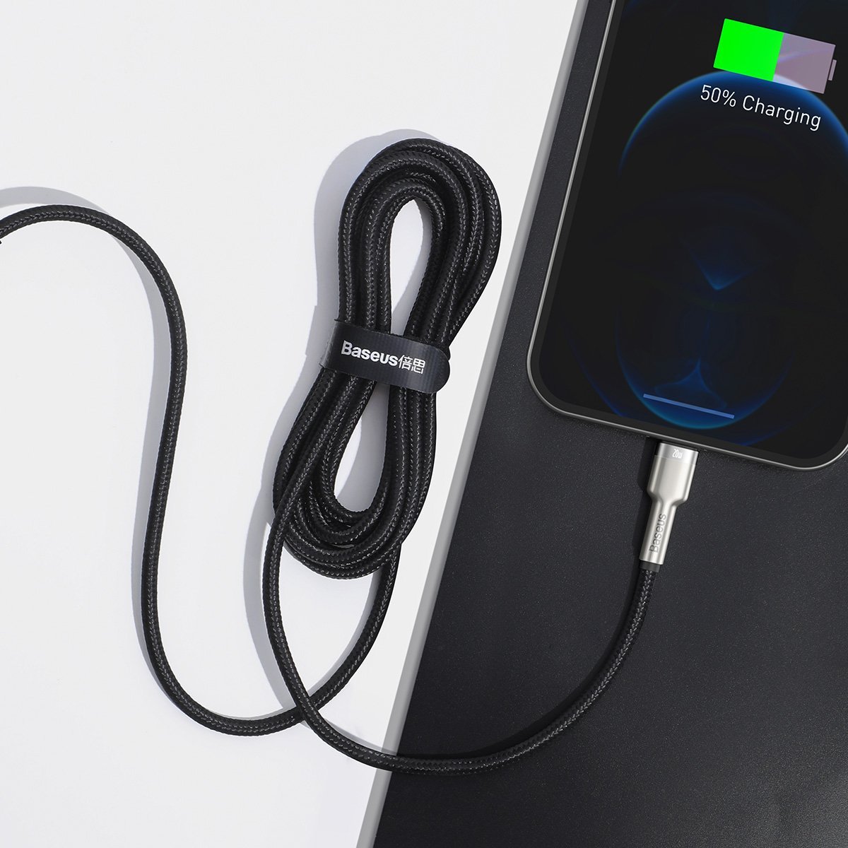 Cablu Baseus Type-C la Lightning 2m bk - Image 10