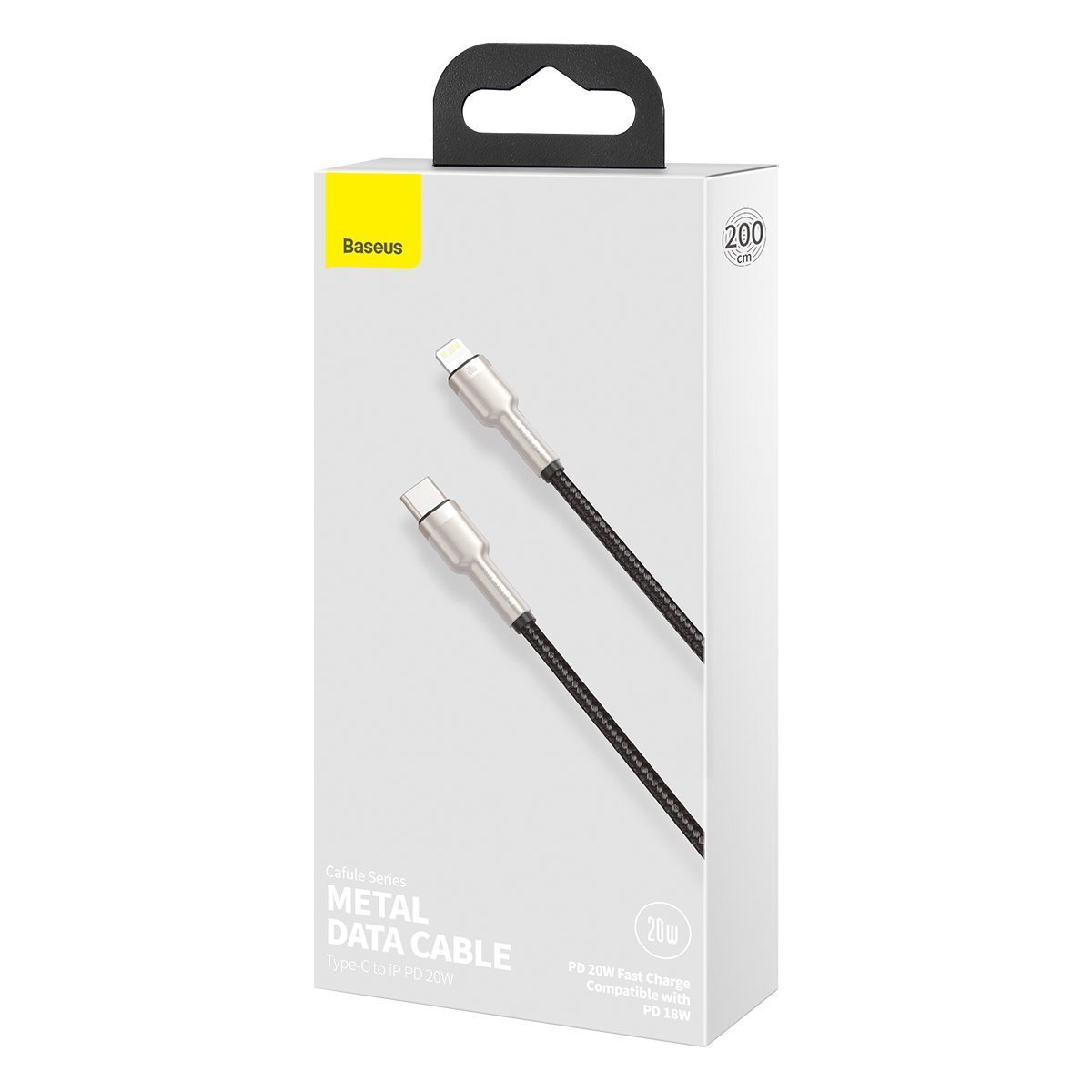 Cablu Baseus Type-C la Lightning 2m bk - Image 7