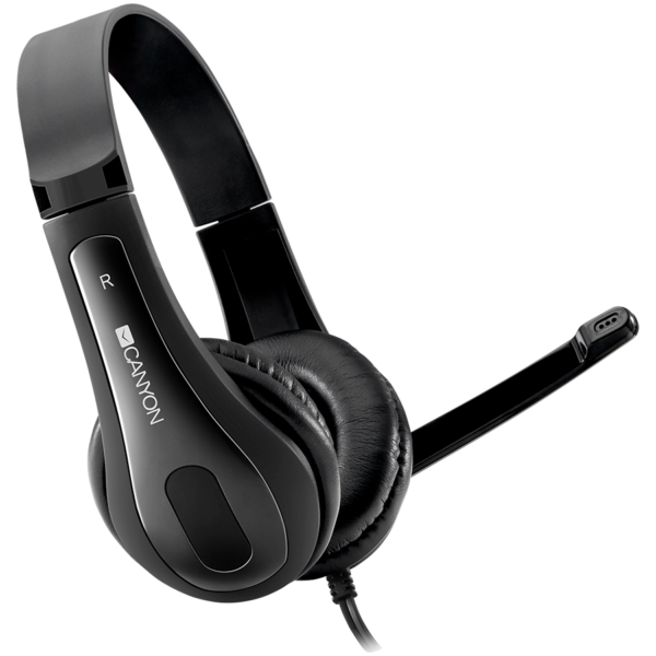 CANYON PC headset HSC-1 PC Mic Flat 2m Black