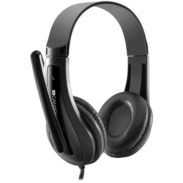 CANYON PC headset HSC-1 PC Mic Flat 2m Black - Image 3