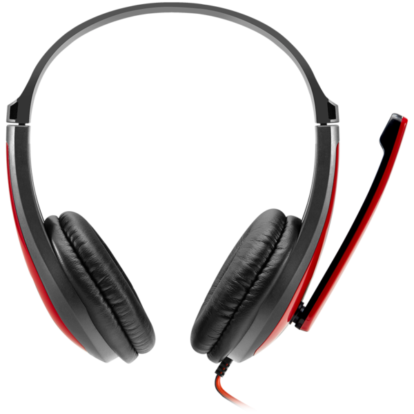 CANYON PC headset HSC-1 PC Mic Flat 2m Black Red - Image 2