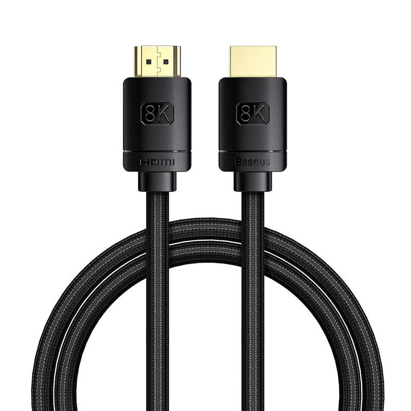 CABLU video Baseus High Definition, HDMI(T) la HDMI(T), versiunea 2.1, rezolutie maxima 8K UHD (7680 x 4320) la 60 Hz, conectori auriti, 1m, negru "CAKGQ-J01" (timbru verde 0.18 lei) - 6953156204157 - Image 5