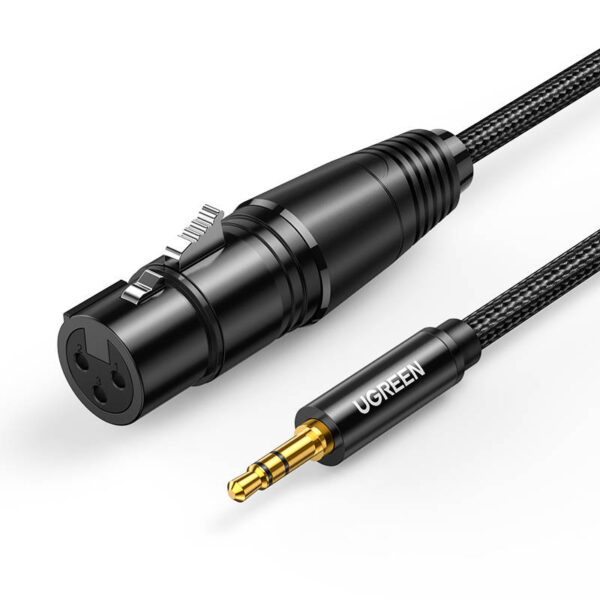 Ugreen AV182 Kabel XLR do jack 3.5mm AUX 1m czarny