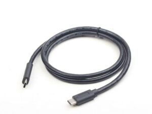 CABLU alimentare si date GEMBIRD, pt. smartphone, USB 3.1, USB Type-C (T) la USB Type-C (T), 1m, conectori auriti, negru, "CCP-USB3.1-CMCM-1M" (timbru verde 0.08 lei)