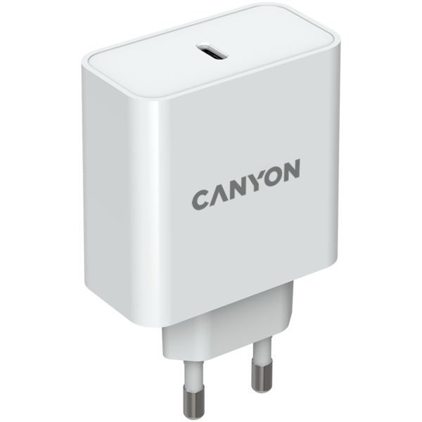 CANYON síťová nabíječka CH-65 (65W) PD, vstup 100-240V, výstup USB-C1/C2 5-20V, power delivery - Image 3