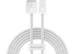 CABLU alimentare si date Baseus Dynamic Series, Fast Charging Data Cable pt. smartphone, USB la Lightning Iphone 2.4A, 1m, braided, alb "CALD000402" (timbru verde 0.18 lei) - 6932172602024