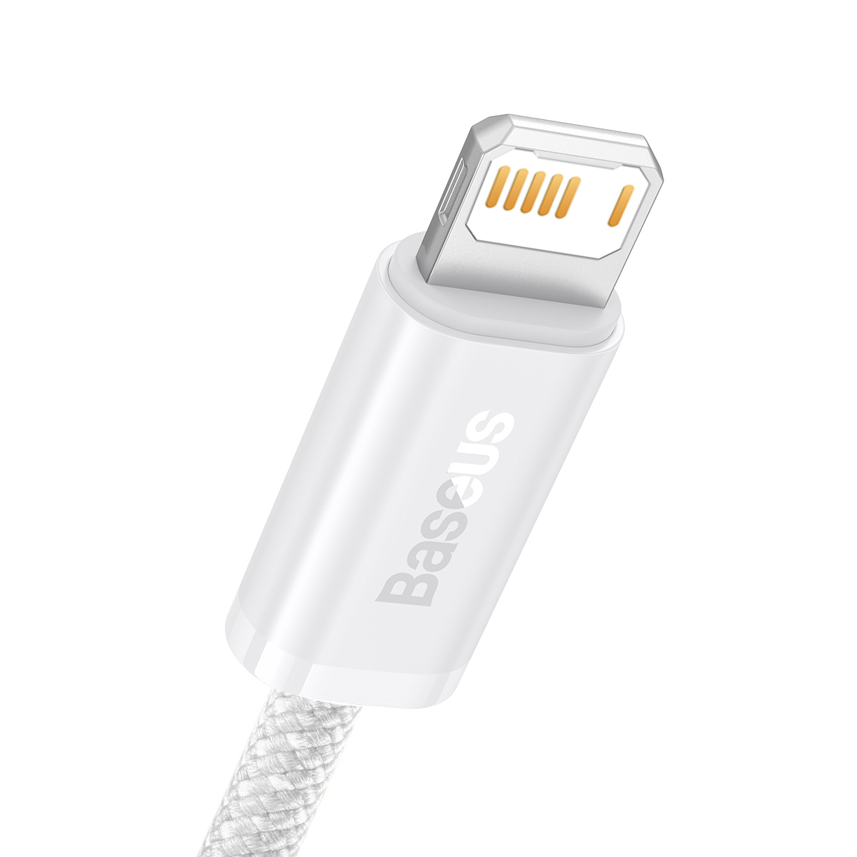CABLU alimentare si date Baseus Dynamic Series, Fast Charging Data Cable pt. smartphone, USB la Lightning Iphone 2.4A, 1m, braided, alb "CALD000402" (timbru verde 0.18 lei) - 6932172602024 - Image 2