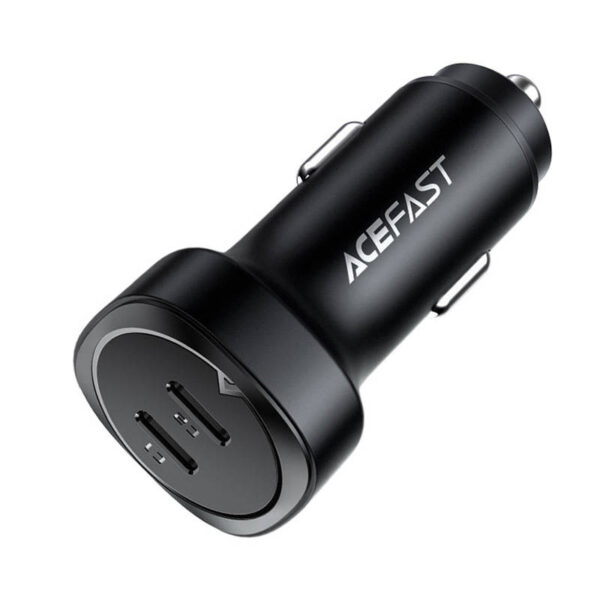 Acefast ładowarka samochodowa 72W 2x USB Typ C, PPS, Power Delivery, Quick Charge 3.0, AFC, FCP czarny (B2 black)