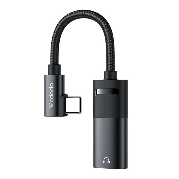 USB-C to AUX mini jack 3.5mm + USB-C adapter, Mcdodo CA-1880 (black) - Image 3