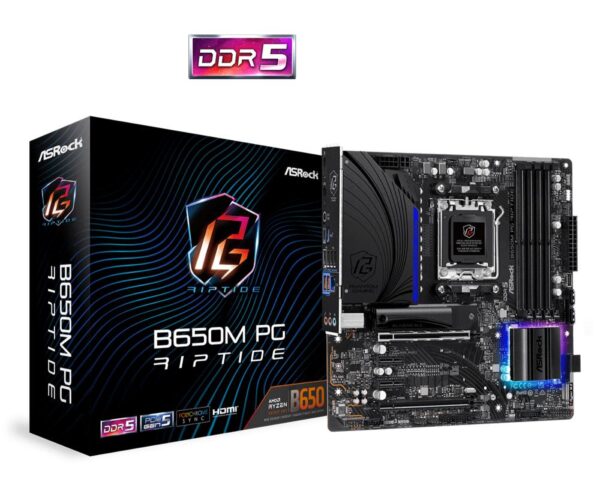 ASRock Motherboard B650M PG Riptide - Micro ATX - Socket AM5 - AMD B650