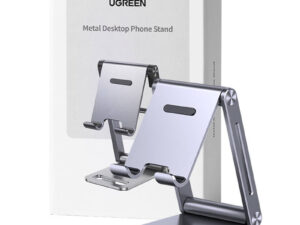 SUPORT Telefon Ugreen, "LP263" pt. SmartPhone, fixare pe birou, aluminiu, universal cu unghi reglabil, gri"80708" - 6957303887088