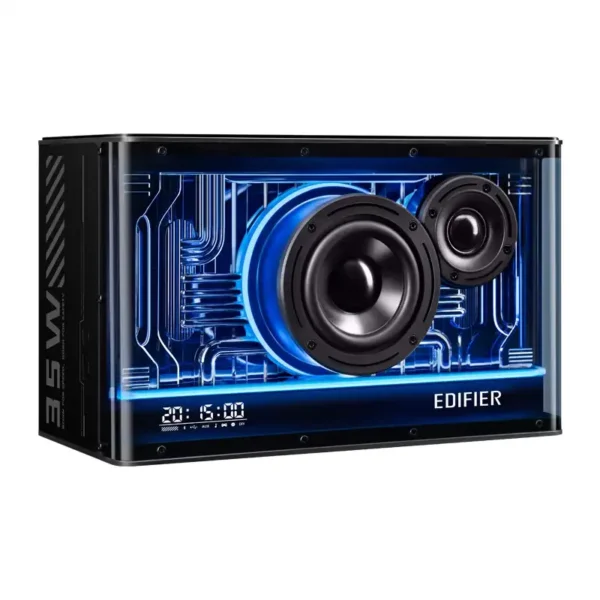 BOXE EDIFIER Gaming desktop, RMS: 40W, Bluetooth 5.3, USB-C, USB-A, AUX, EQs preset 3 moduri, RGB 7 culori, GaN charger 35W, black, "QD35-BK"  (timbru verde 0.8 lei)