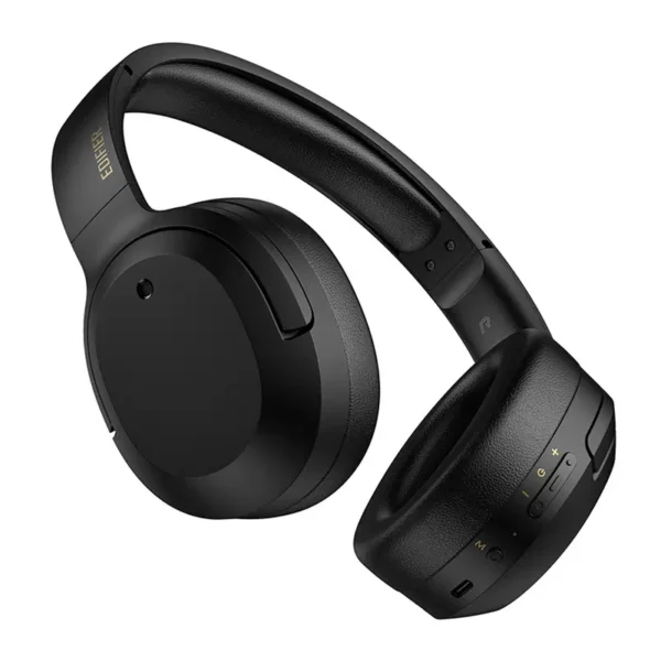 CASTI Edifier, wireless, cu fir, standard, utilizare multimedia, smartphone, microfon pe casca, conectare prin Bluetooth 5.2, USB-C, ANC, negru, "W820NB-PLUS-BK", (timbru verde 0.8 lei) - Image 3