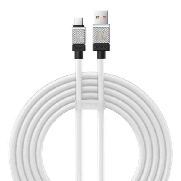 CABLU alimentare si date Baseus, Fast Charging Data Cable pt. smartphone, USB (T) la USB Type-C (T), 100W, 2m, alb, "CAKW000702" (include TV 0.18lei) - 6932172626853 - Image 8