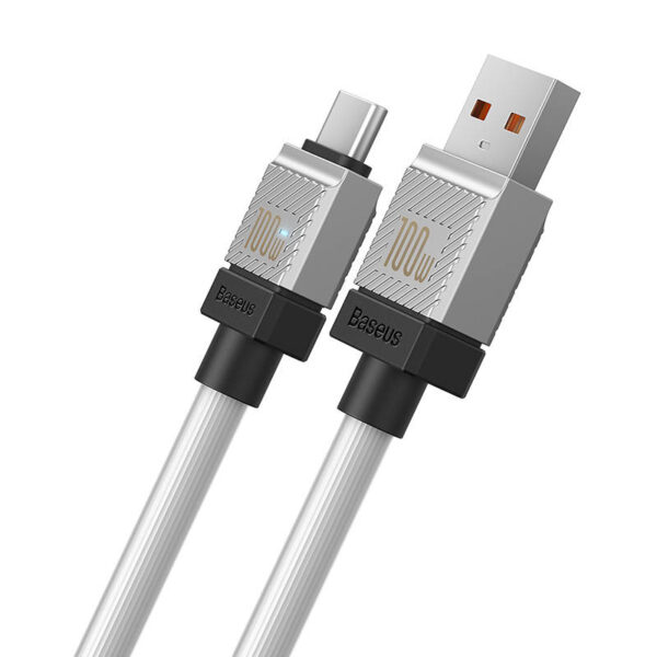 CABLU alimentare si date Baseus, Fast Charging Data Cable pt. smartphone, USB (T) la USB Type-C (T), 100W, 2m, alb, "CAKW000702" (include TV 0.18lei) - 6932172626853 - Image 7