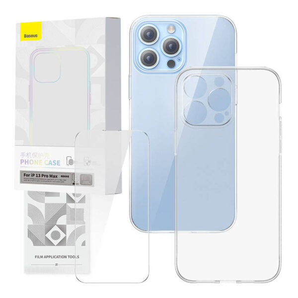 Transparent Case and Tempered Glass set Baseus Corning for iPhone 13 Pro Max - Image 5